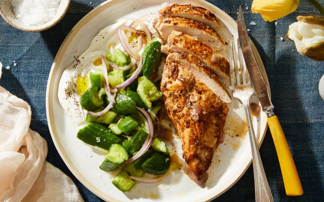 Chicken Breasts Marinated In Yogurt & Grilled